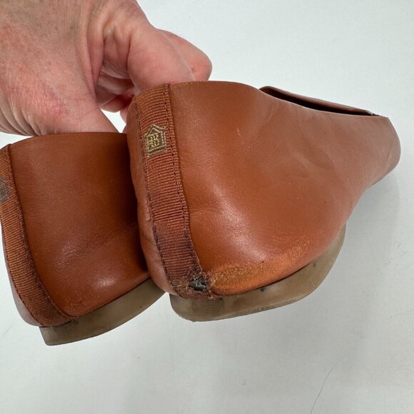 Birdies Whiskey Leather Brown Slip On The Starling Classic Cushioned 8.5 Flats - Picture 5 of 8